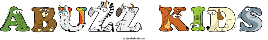 Abuzz Kids animal word art spelling Abuzz Kids with Alphabetimals - cartoon alphabet animals