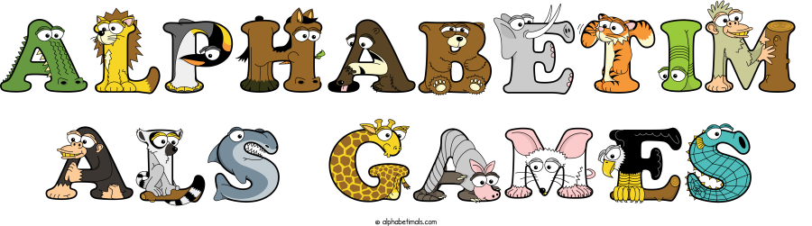 Alphabetim Als Games animal word art spelling Alphabetim Als Games with Alphabetimals - cartoon alphabet animals