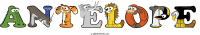 antelope animal word art