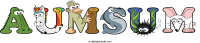 aumsum animal word art