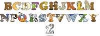 bcdfghjklm-npqrstvwxy-z animal word art