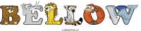 bellow animal word art