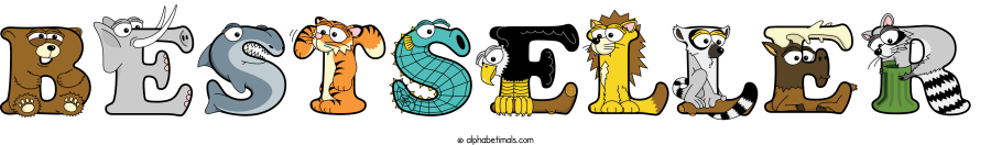 Bestseller animal word art spelling Bestseller with Alphabetimals - cartoon alphabet animals