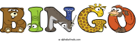 bingo animal word art