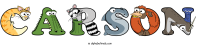 carson animal word art