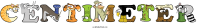 centimeter animal word art
