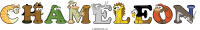 chameleon animal word art