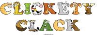 clickety-clack animal word art