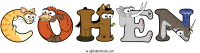 cohen animal word art