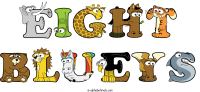 eight-blueys animal word art