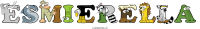 esmierella spelled using animal alphabet letters