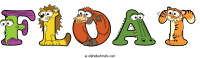 float animal word art