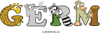 germ animal word art