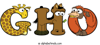 gho animal word art