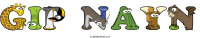 gip-nayn animal word art