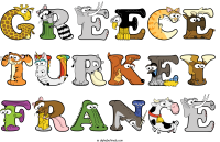 greece-turkey-france animal word art
