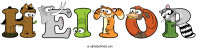 heitor animal word art