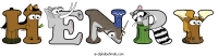 henry animal word art