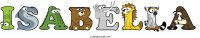 isabella animal word art
