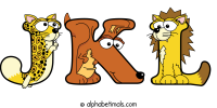 jkl animal word art