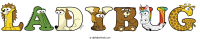 ladybug animal word art