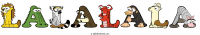 lalalala animal word art