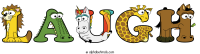 laugh animal word art