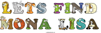 lets-find-mona-lisa animal word art