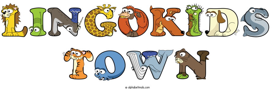 Lingokids Town animal word art spelling Lingokids Town with Alphabetimals - cartoon alphabet animals