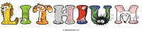 lithium animal word art