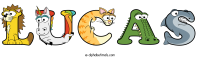 lucas animal word art