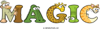 magic animal word art