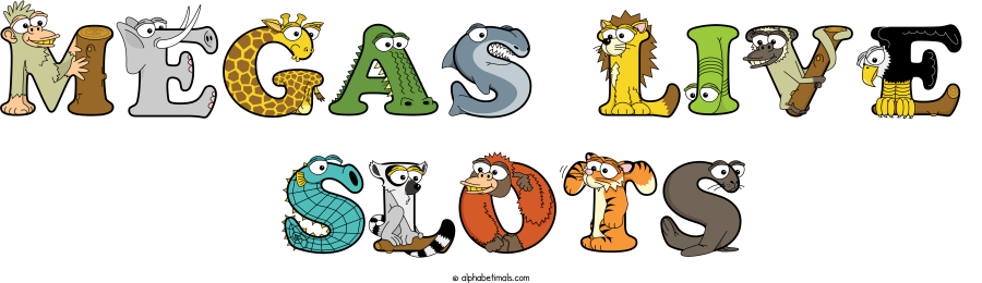 Megas Live  Slots animal word art spelling Megas Live  Slots with Alphabetimals - cartoon alphabet animals