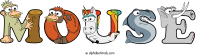 mouse animal word art