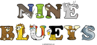 nine-blueys animal word art