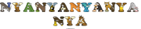 nyanyanyanya-nya animal word art