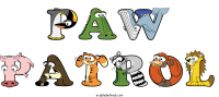 paw-patrol animal word art