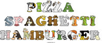 pizza-spaghetti-hamburger animal word art
