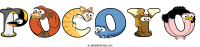 pocoyo animal word art