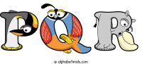 pqr animal word art