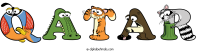 qatar animal word art