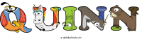 quinn animal word art