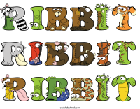 ribbit-ribbit-ribbit animal word art