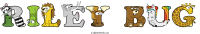 riley-bug animal word art