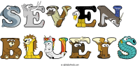 seven--blueys animal word art