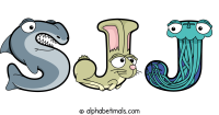 sjj animal word art
