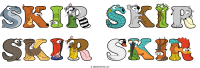 skir-skir-skir-skir animal word art