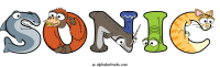 sonic animal word art