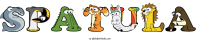 spatula animal word art