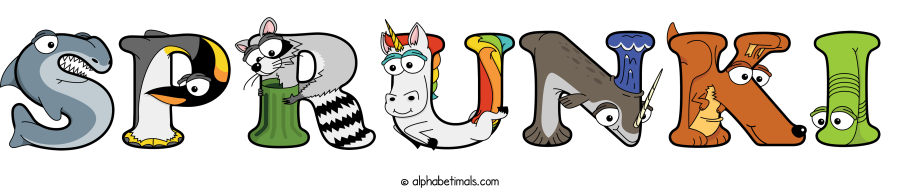 Sprunki animal word art spelling Sprunki with Alphabetimals - cartoon alphabet animals
